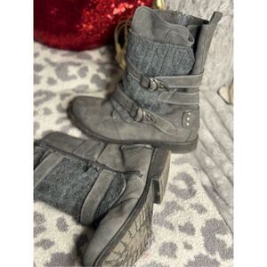 Sugar Jolla sweater cable Knit grey boot bootie moto zip up s
Z 10